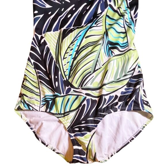 Speedo Flyer Back Tropical Print One Piece Swimsuit Women's Size 30 | S - Picture 3 of 11